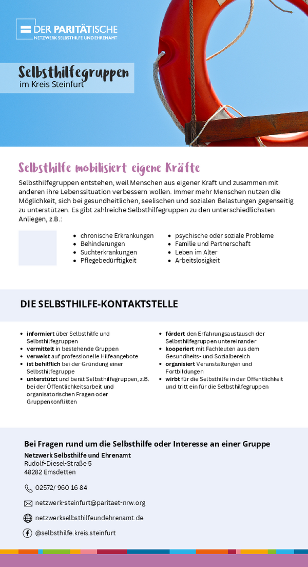 Übersicht Selbsthilfegruppen im Kreis Steinfurt