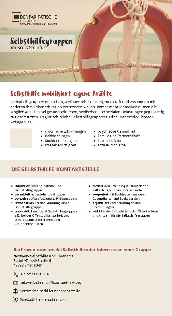 Übersicht der Selbsthilfegruppen